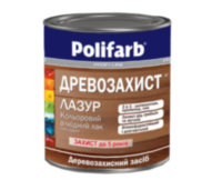 Купить Polifarb ДРЕВОЗАХИСТ ЛАЗУРЬ алкидный цветной лак 2,3кг
