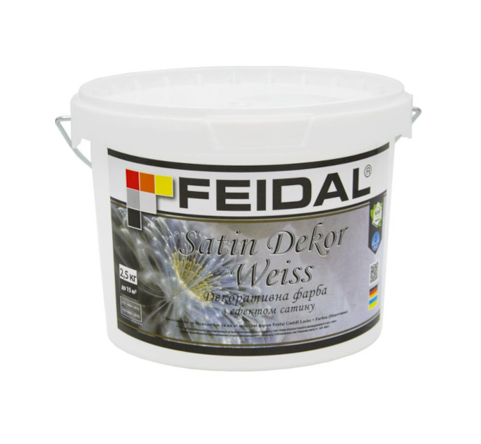 Купити Декоративна фарба Feidal Satin Dekor Weiss білий 2,5 кг