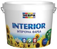Купить ЗЕБРА INTERIOR Краска интерьерная акриловая стойкая к мытью 10л