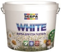 Купить ЗЕБРА WHITE Краска интерьерная для стен и потолков 10л